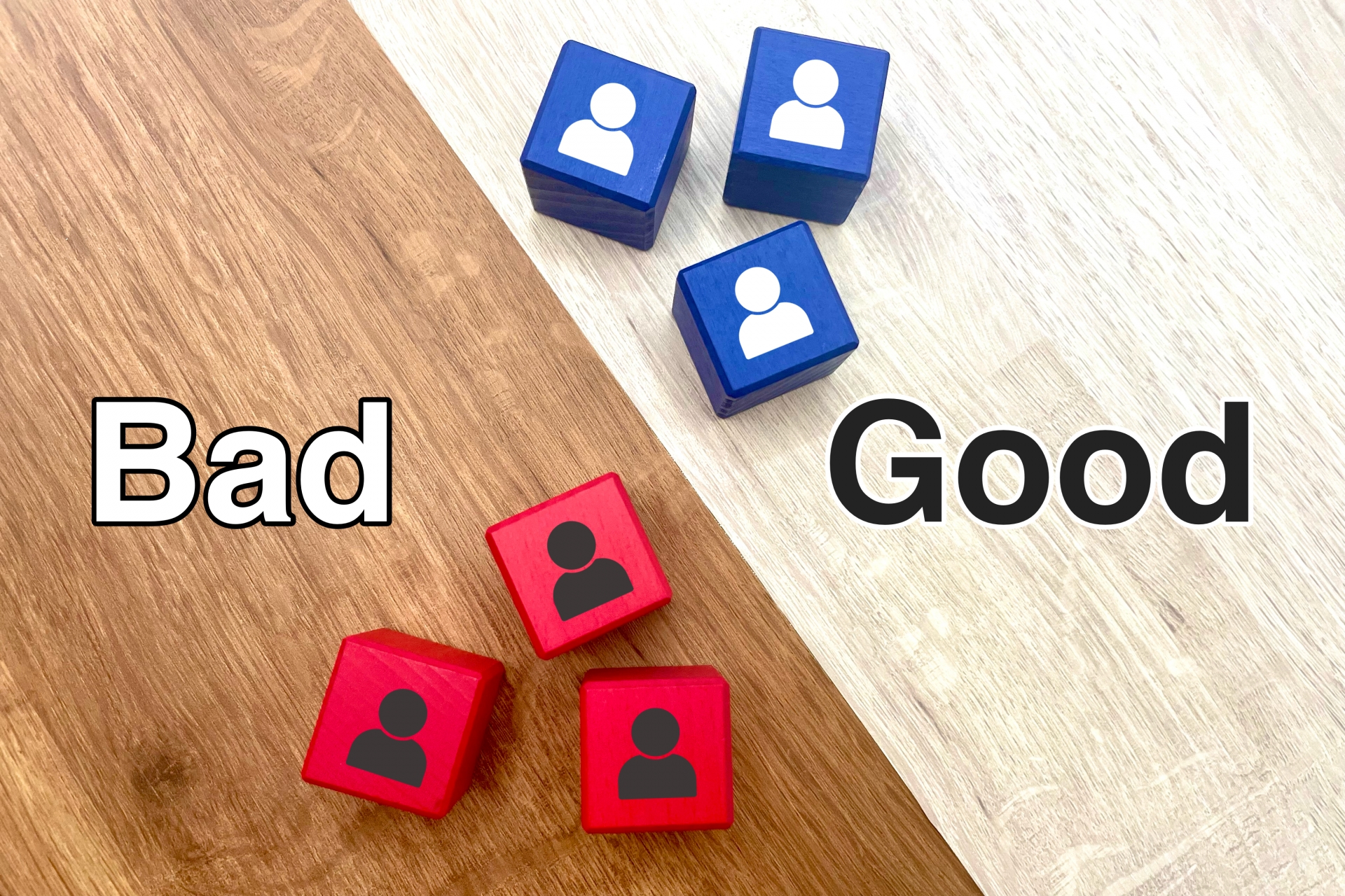 BadとGoodで線引きされたイラスト