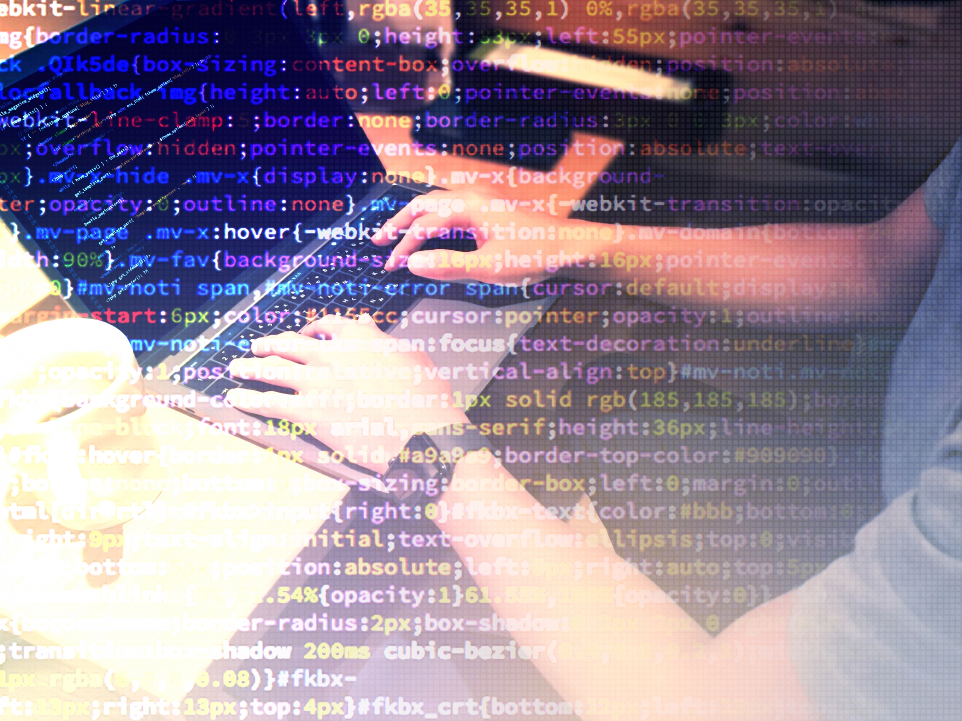 プログラミングをする男性